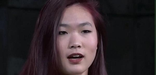  Redhead asian sub with mouth gag dominated